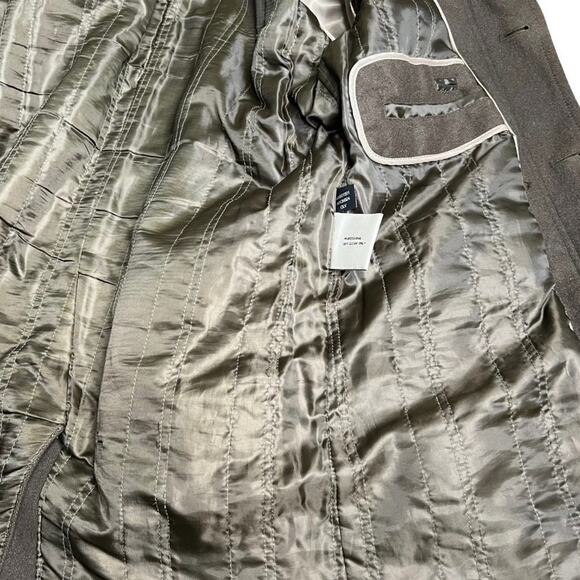 KENNETH Cole Mens Green Wool Blend Coat with Collar Small - Picture 4 of 10